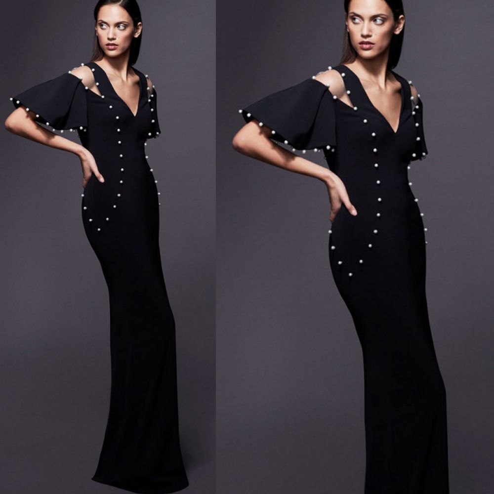 Elegant Black Evening Gowns - Niva Dress & Gown