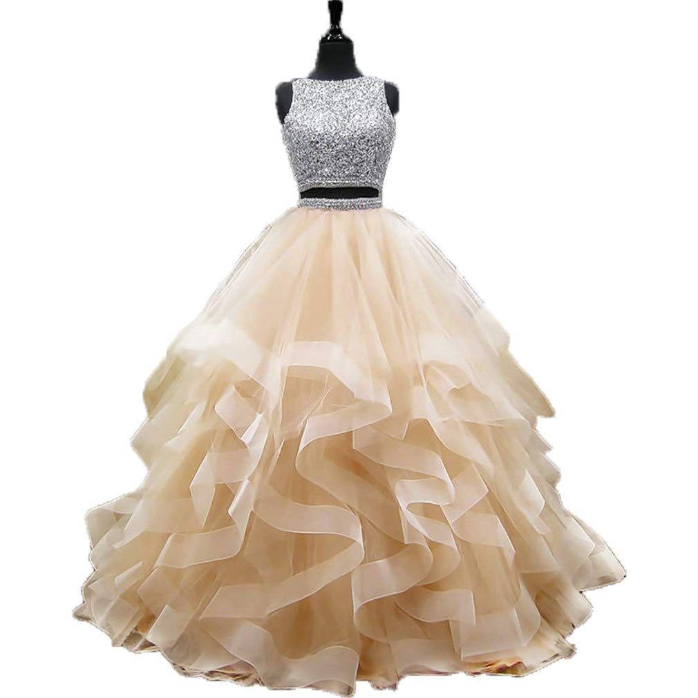 Dos piezas Dulce 16 Vestidos Crystal Ball Ball Ball Vestidos Quinceañera Vestidos de fiesta largos Tierra Tulle Princess Pageant Dress Vestido Masquerade Bata Dos piezas Dulce 16 Vestidos Crystal Ball Ball Ball Vestidos Quinceañera Vestidos de fiesta largos Tierra Tulle Princess Pageant Dress Vestido Masquerade Bata