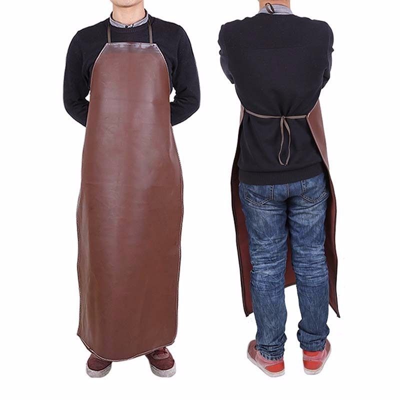 Leather Cooking Bake Apron Water Density Oil Proofs Kitchen Short