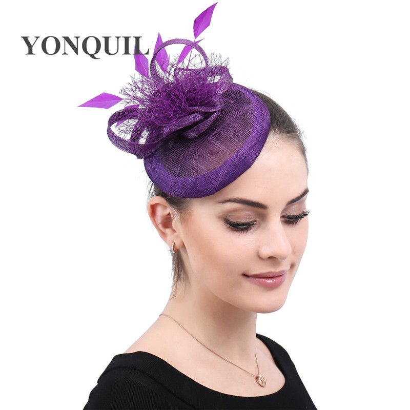 Women Girl Fascinators Hair Clip Hairpin Hat Feather Cocktail Wedding Party LH