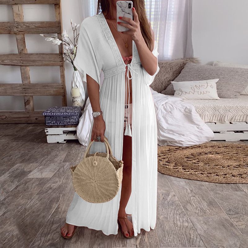 white maxi cover up