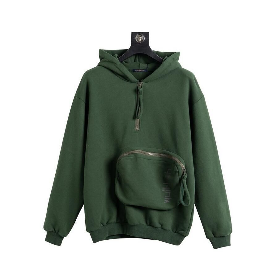 Compra Diseñador 19FW Hombres Sudadera Con Capucha 3D Tridimensional Parche  De Bolsillo Con Cremallera La Mitad De Algodón Para Hombres Suéter Con  Capucha De Hip Hop De Alta Calidad De Color Verde