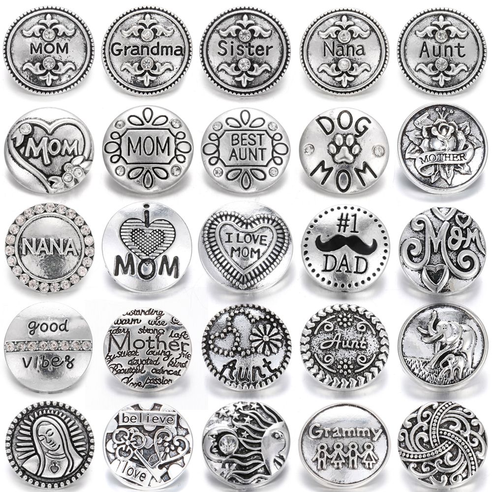 Diy Happy Mom Days 18mm Snaps Chunk Charm Button For Bracelets Fashion Charms Charm Bracelets Leadeq Jewelry Watches