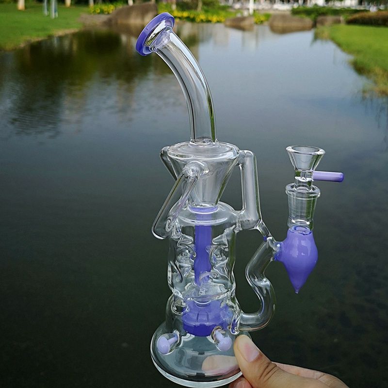Purple bong with bowl
