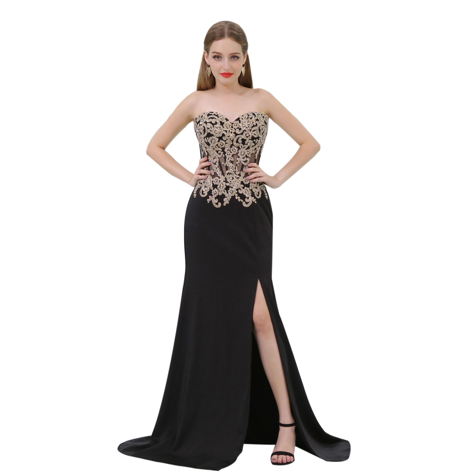 gold engagement dress