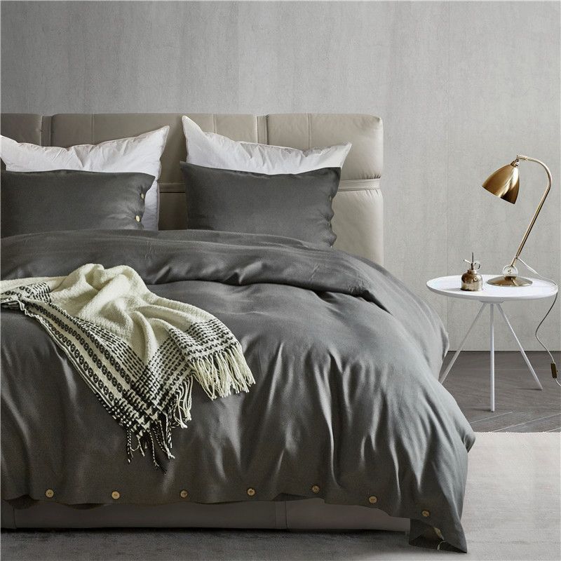 Dark Grey 105g Ons Twin Queen King Size Beddingset 1 Duvet Cover 2 Pillowcases Home Textiles Comforter Bedding Sets From Viki9411 42 97 Dhgate Israel Dark Grey 105g Ons Twin Queen King, Dark Grey King Size Bed Set