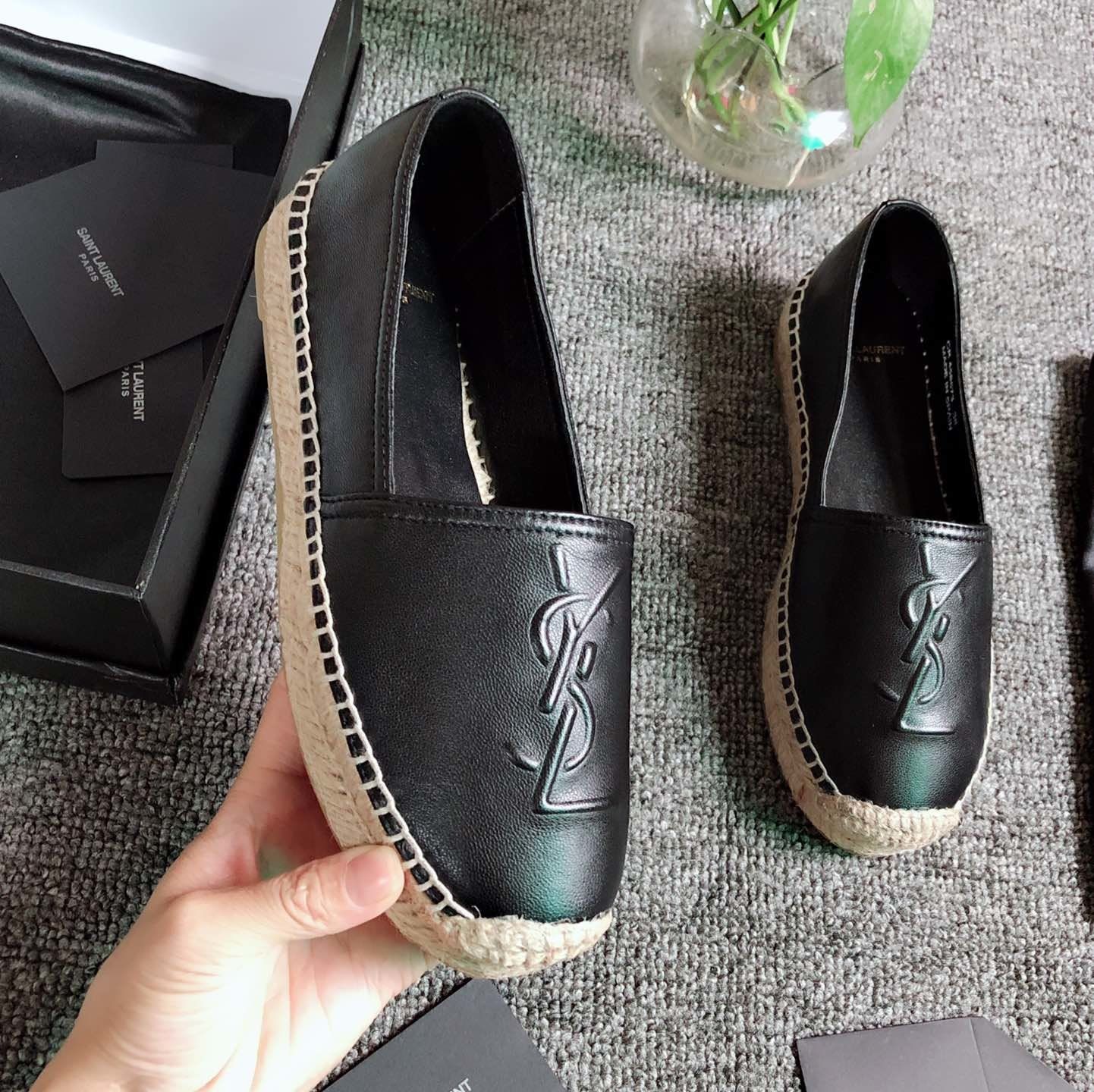 Women Espadrilles Wedges MONOGRAM ESPADRILLES IN LAMBSKIN Women METALIZED Espadrilles Leather 