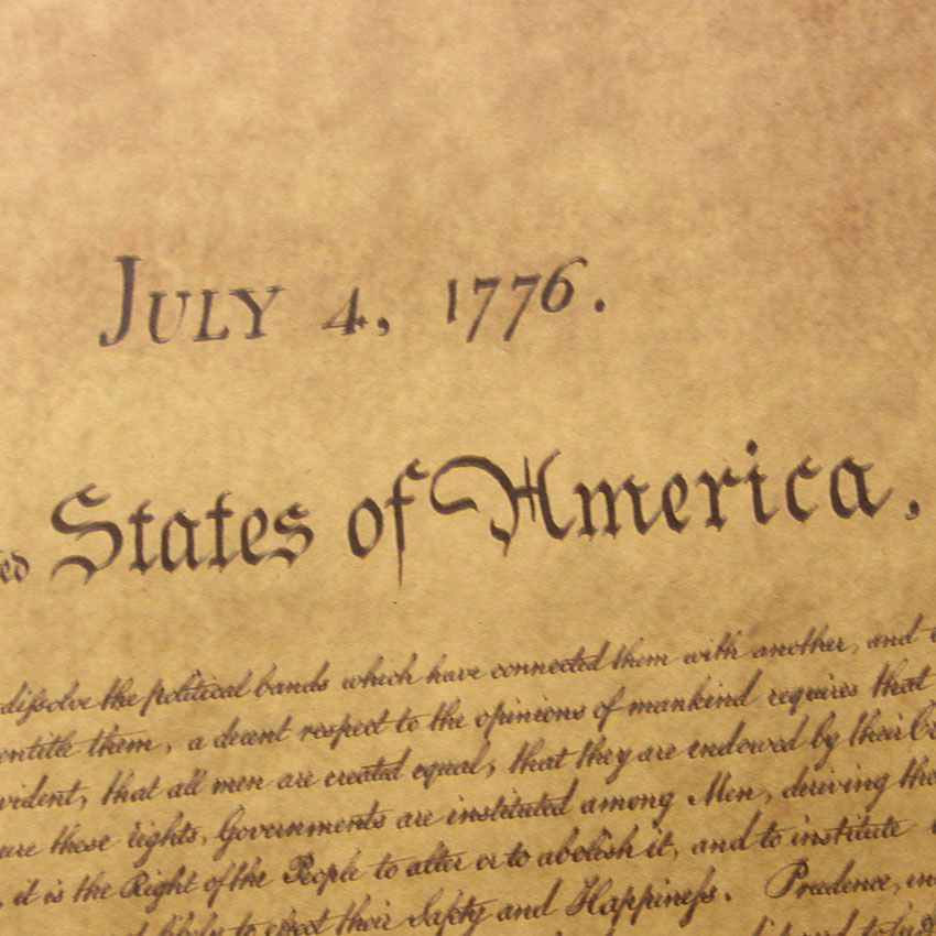 the united states declaration of independence retro poster wall stic Fq