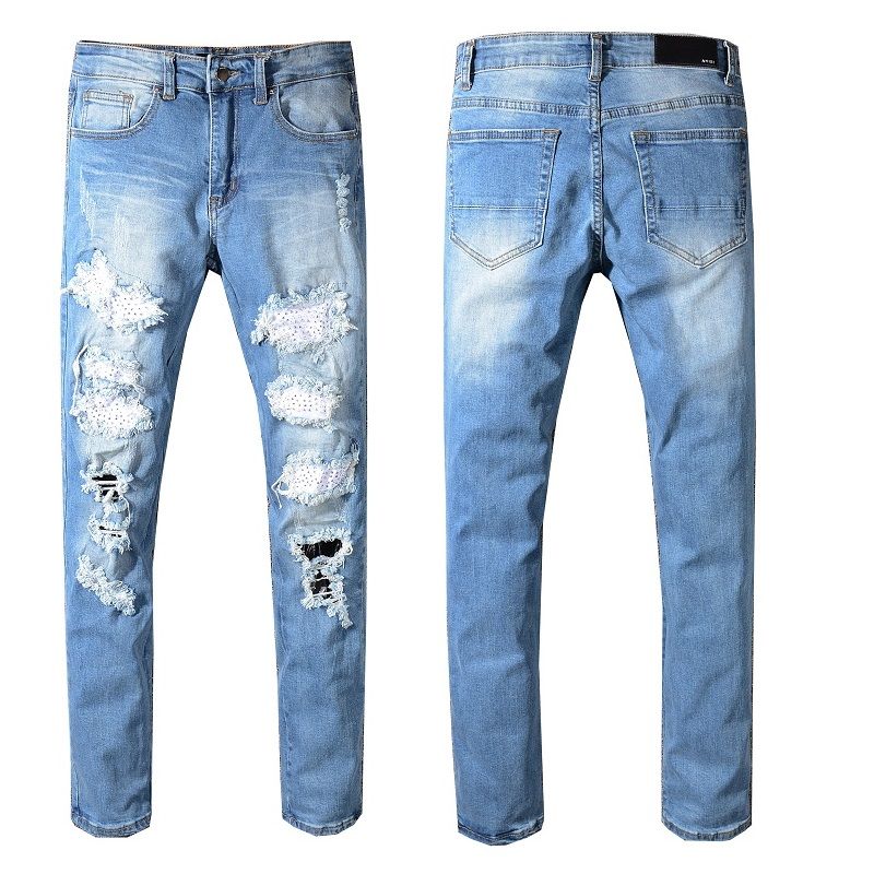 Compra 2019SS Nuevo Skinny Jeans Hombre Rodillas Agujeros Rotos Diseño  Vogue Ocio Hombres Skinny Denim Pantalones Pantalones Azul Barato | Entrega  Rápida Y Calidad | Es.Dhgate