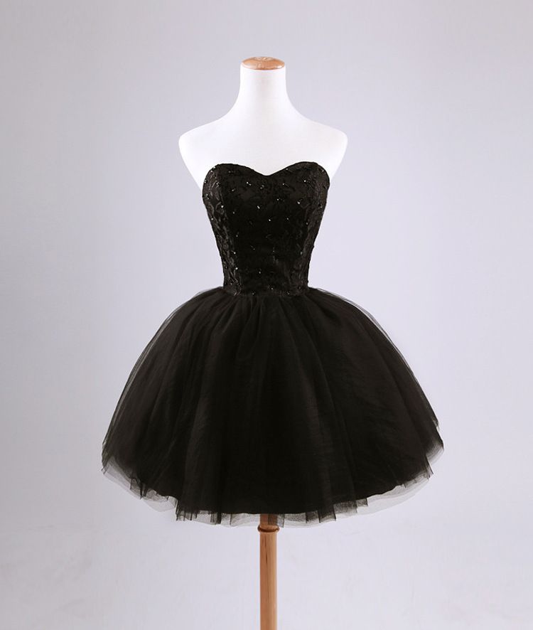 vestito tulle nero corto