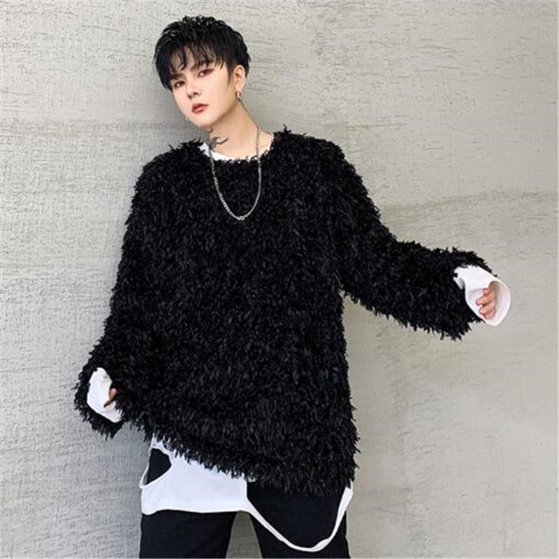 Fashion Feather Sweater Men Personality 