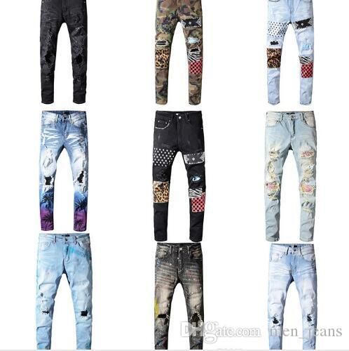 por pantalones clásicos de Hip Hop de pantalones vaqueros de marca pantalones