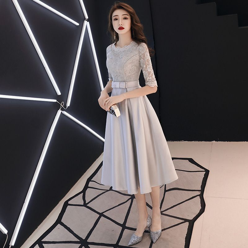 korean style evening dress