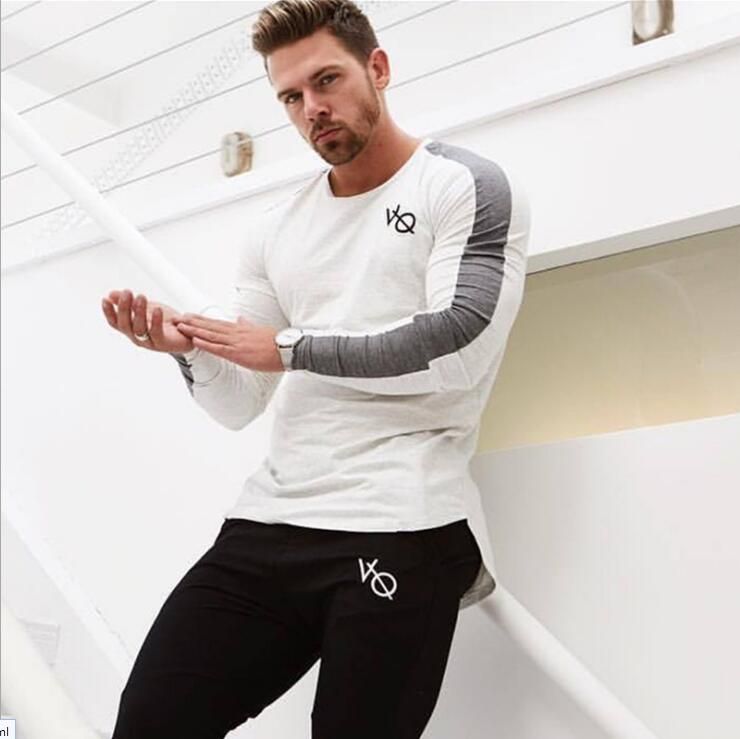 Satin Al Erkek Spor Uzun Kollu T Shirt Moda Cicek Kol Spor Cabuk Kuruyan Spor Giyim Uzun Kollu Nefes Tl77 28 Dhgate Comda