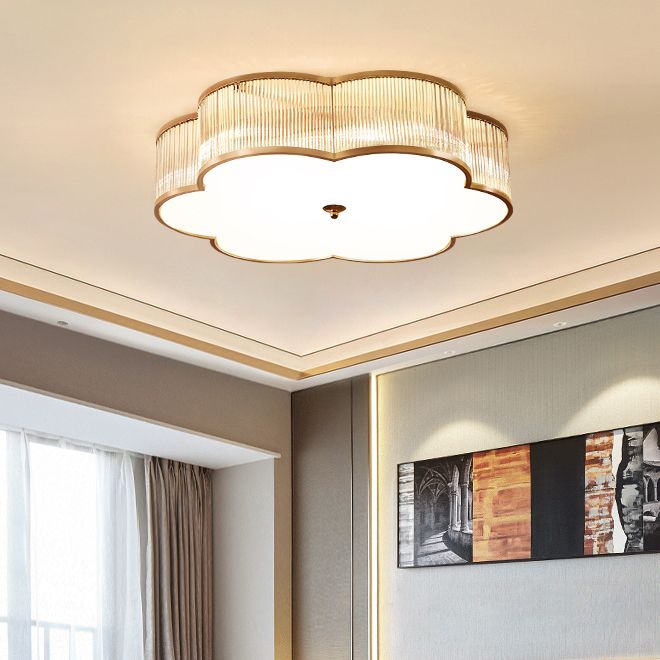 modern crystal flower chandelier ceiling fan