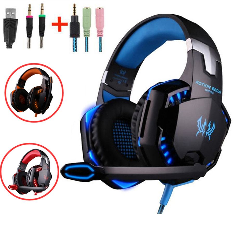 Acquistare Cuffie Da Gioco G2000 G9000 Cuffie Grandi Con Microfono Leggero  Cuffie Stereo Deep Bass PC Tablet Computer Gamer PS4 X BOX Economico |  Consegna Veloce E Qualità | It.Dhgate