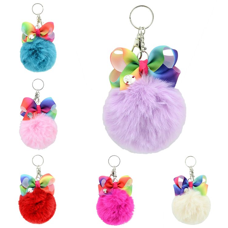 Ins Jojo Siwa Keychain Fur Pom Ball Keyring Bag Car Key Pendant Id Car Styling Designer Handbags Charm Jewelry Wholesale Bjy838 Designer Kids Jewelry Child Gold Jewellery From Baby Gift 1 4 Dhgate Com