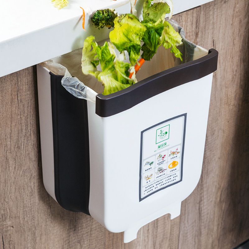 2020 Folding Waste Bin Kitchen Cabinet Door Hanging Trash Bin
