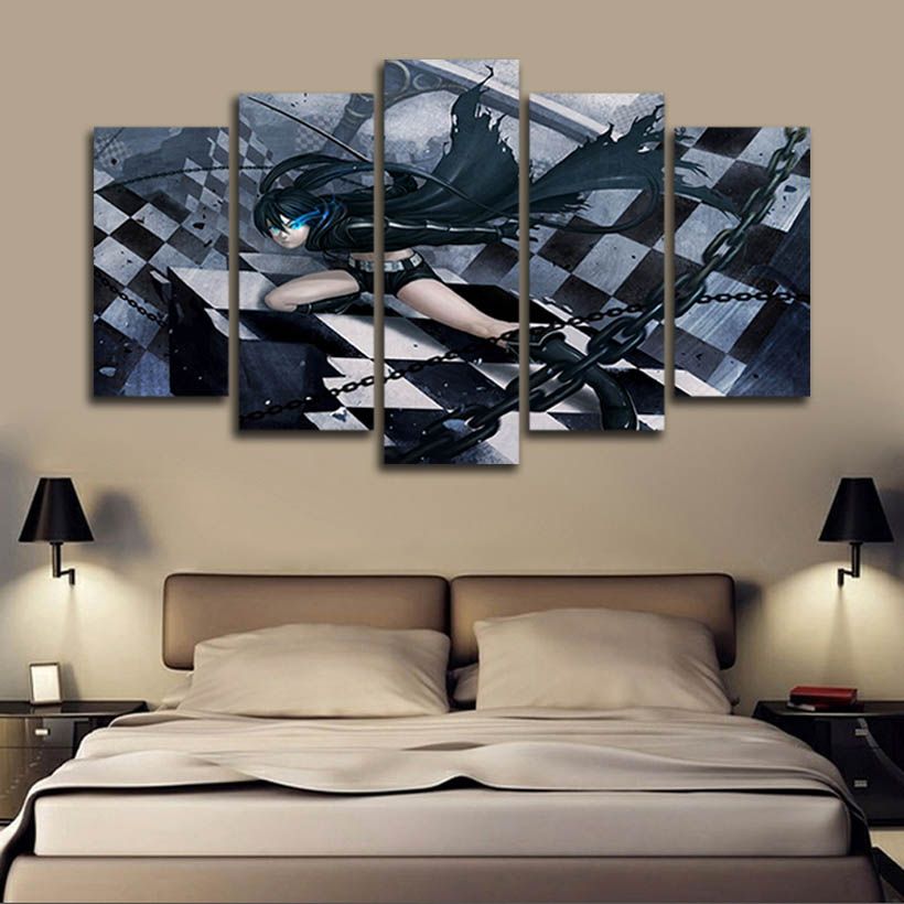 2020 Only Canvas No Frame Japanese Anime Black Rock Shooter Wall Art Hd Print Canvas Painting Fashion Hanging Pictures Room Decor From Wallartpaint 28 14 Dhgate Com