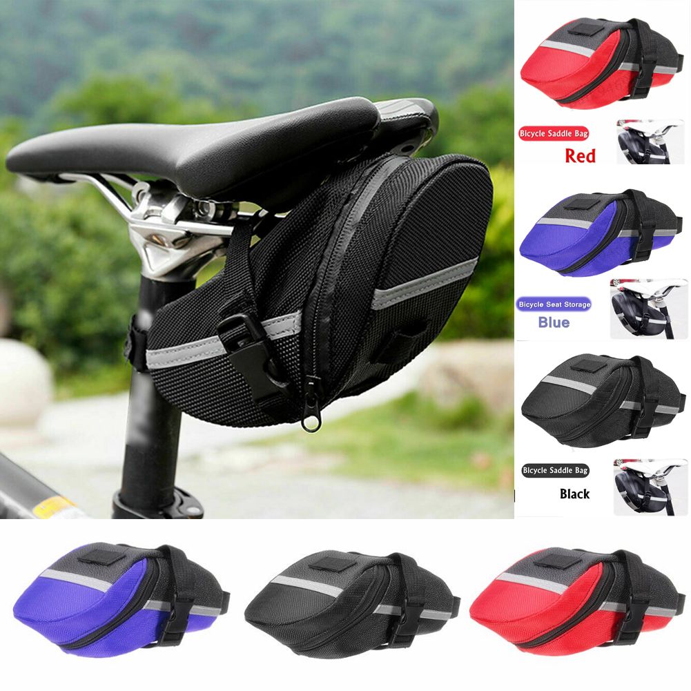 Bike Saddle Bag Bicycle Under Seat Storage Outdoor Rear Tail Pouch Cycling Bag