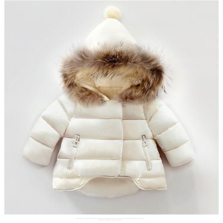 girls white padded coat