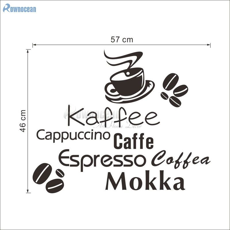 ROWNOCEAN Kaffee Coffee Beans Home Decoration Kitchen Tile Wall Stickers Art English Quotes Cafe Vinyl Removable Mural Wall Art Wall Stickers Wall Art ROWNOCEAN Kaffee Coffee Beans Home Decoration Kitchen Tile Wall Stickers Art English Quotes Cafe Vinyl Removable Mural Wall Art Wall Stickers Wall Art