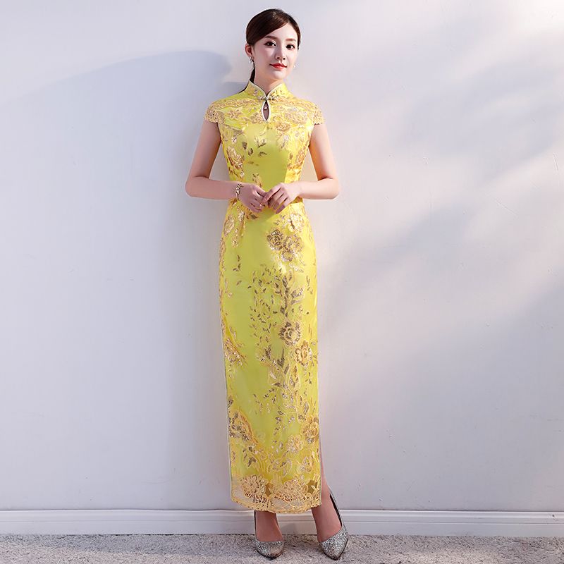 yellow qipao