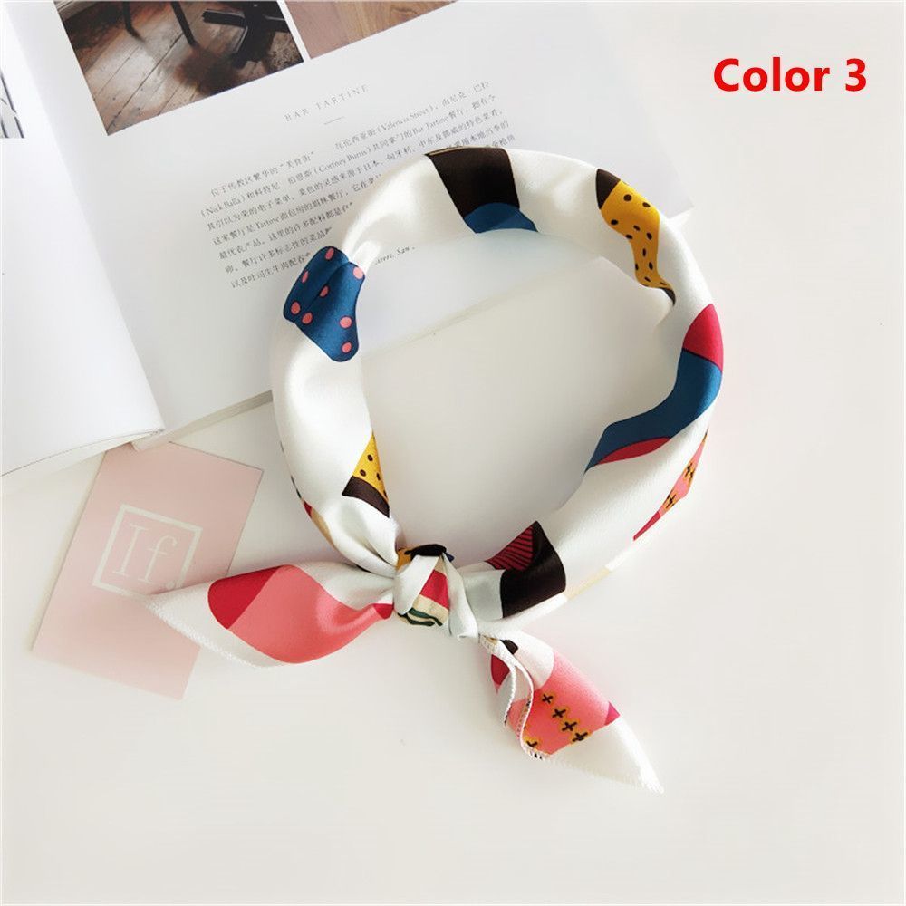 Lady Soft Silk Feel Satin Scarf Small Vintage Head-Neck Hair Tie Band Turban Lot