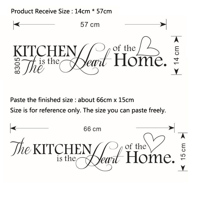 English Letters Kitchen Love Vinyl Wall Sticker On The Wall Decals
