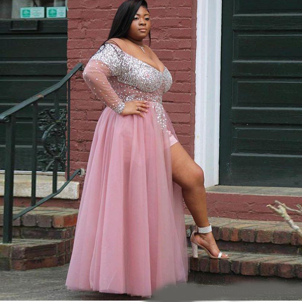 African Black Girl Long Prom Dress 