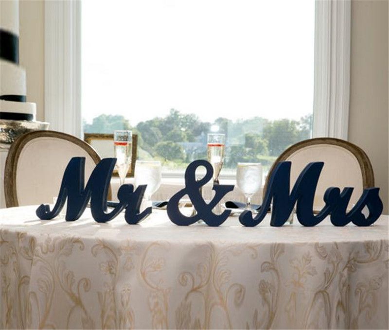 JJOnlineStore 1 Set Mr & Mrs Wooden Letters Wedding Party Home Room Decoration Sign Top Table Present Decor Photo Booth Present