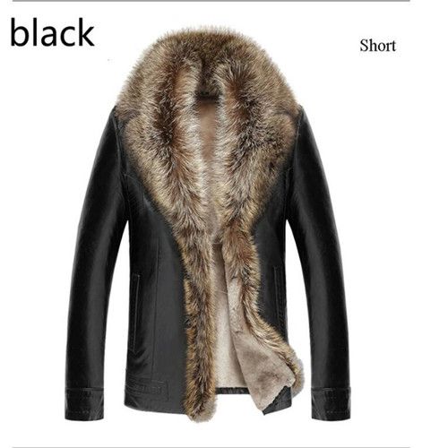 jaqueta de couro de ovelha masculina