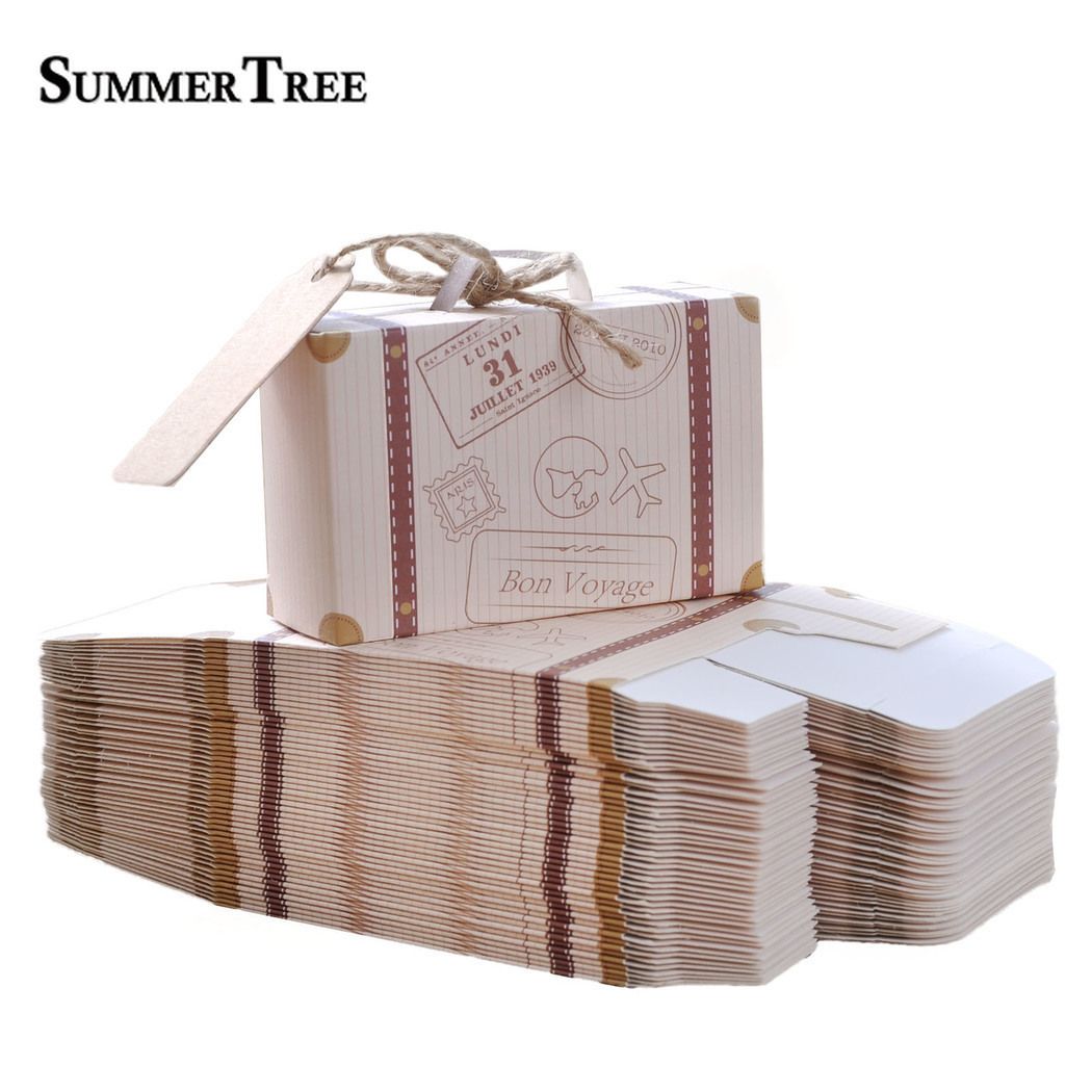 2019 Suitcase Candy Box Bonbonniere Wedding Gift Bags Travel