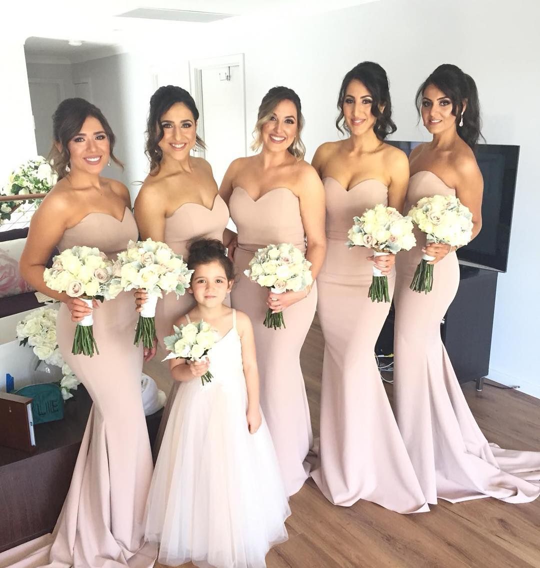 2019 New Strapless Bridesmaid Dress ...