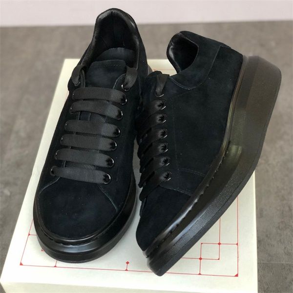 black suede platform sneakers