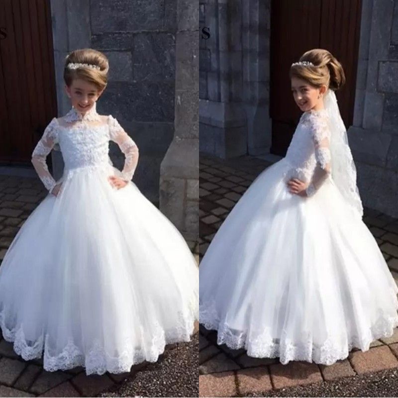 white gown for kids