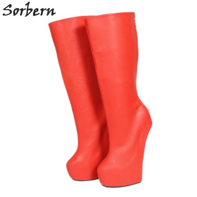 red wide fit stiletto