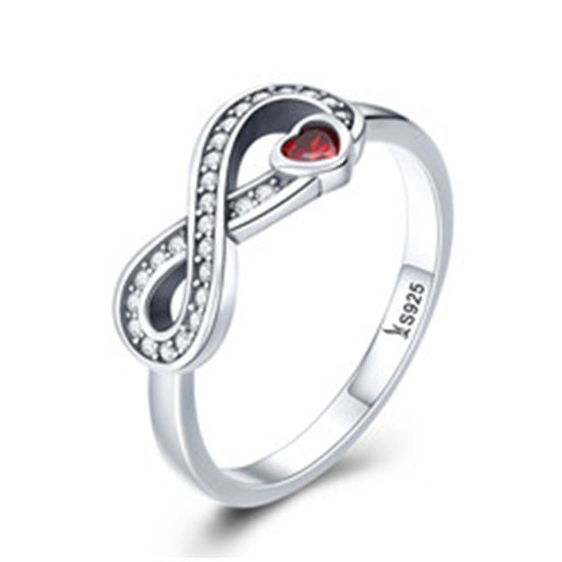 Compre Bamoer 100 925 De Plata Esterlina Infinito Amor Para Siempre Corazón Claro Cz Anillo De Dedo Para Mujer Joyería De Compromiso De Boda Scr415 A 11 29 Del Rocketer Es Dhgate Com