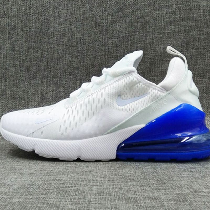 Nike Air Max270 almofada de ar 270 homens e mulheres amortecimento tênis  roxo lobo cinzento de três cores faculdade branco preto vermelho tênis  respirável confortáveis