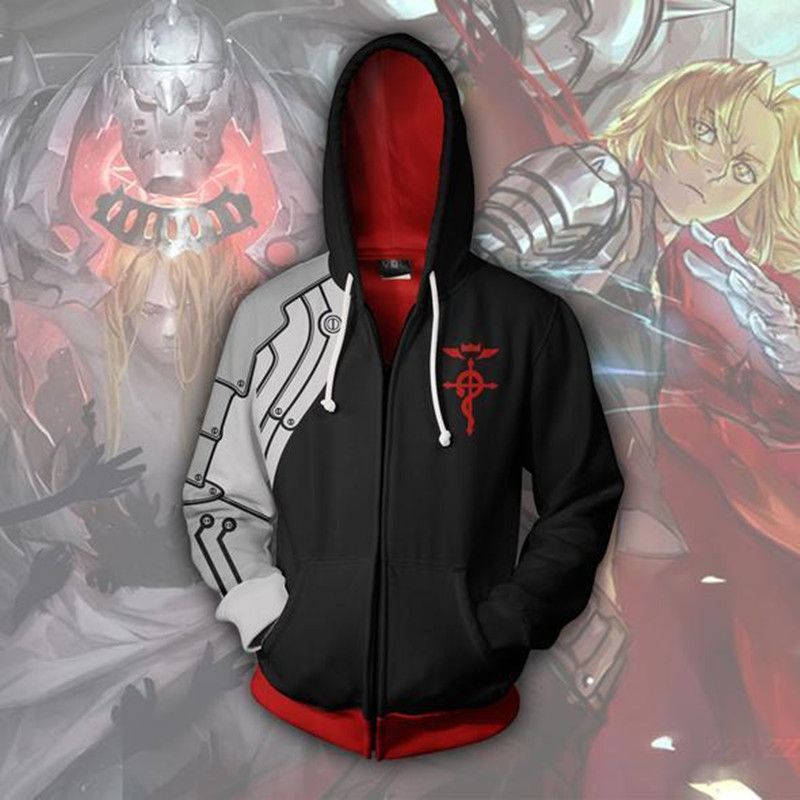 Anime Fullmetal Alchemist Jacket Sweatshirt Hoodie Coat Men's Clothing Cospla # 