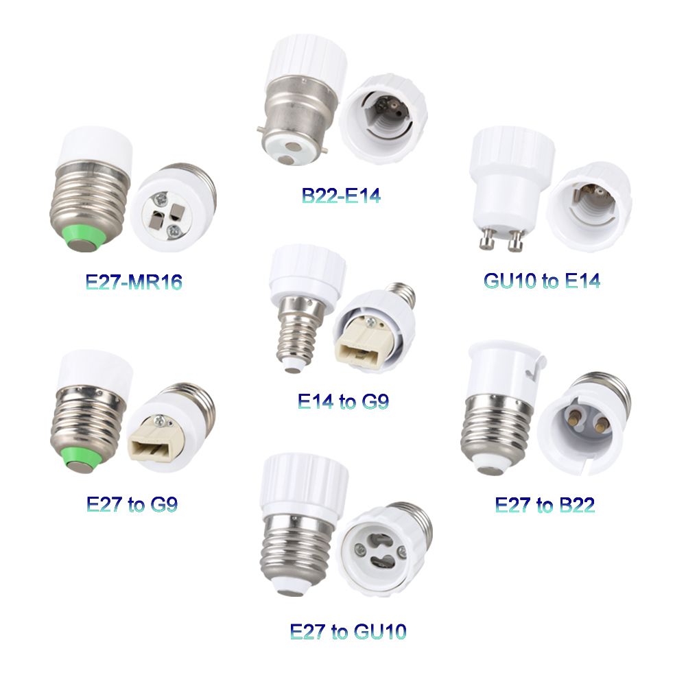 2020 E27 Lamp Holder Converter Socket E12 E14 Gu10 G9 B22 Mr16 Led Base Conversion Holder Adapter Y Shape Splitter Fireproof For Home From Super04 0 6 Dhgate Com