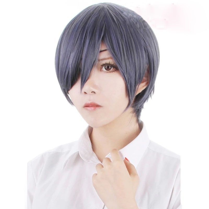 Details About Manga Hair Bob Style Wig Wigs Anime Cosplay Mixed Blend Party Short Blue Gray Justin Bieber Wig Wig Natural Hair From Dong1234 19 08