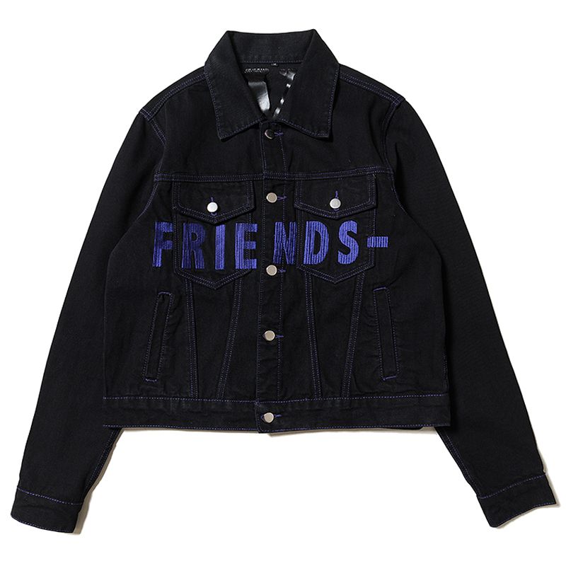Vlone Friends Denim Bomer Jacket Men 