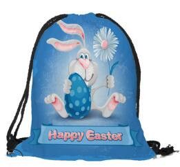 Drawstring Backpack Easter Bunny Blue Bunnies Rucksack Drawstring Backpack Easter Bunny Blue Bunnies Rucksack