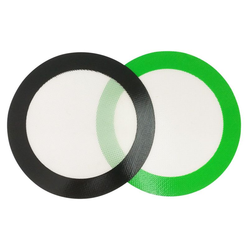 Silicone Mats Green Round Silicone Mat Extraction Pad Wax Non Stick Pads Silicone Mat Food Grade