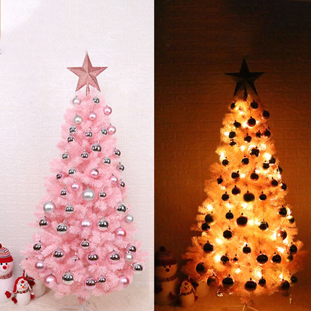 Compre Arbol De Navidad 60cm Mini Rosa Artificial Con 24 Bolas
