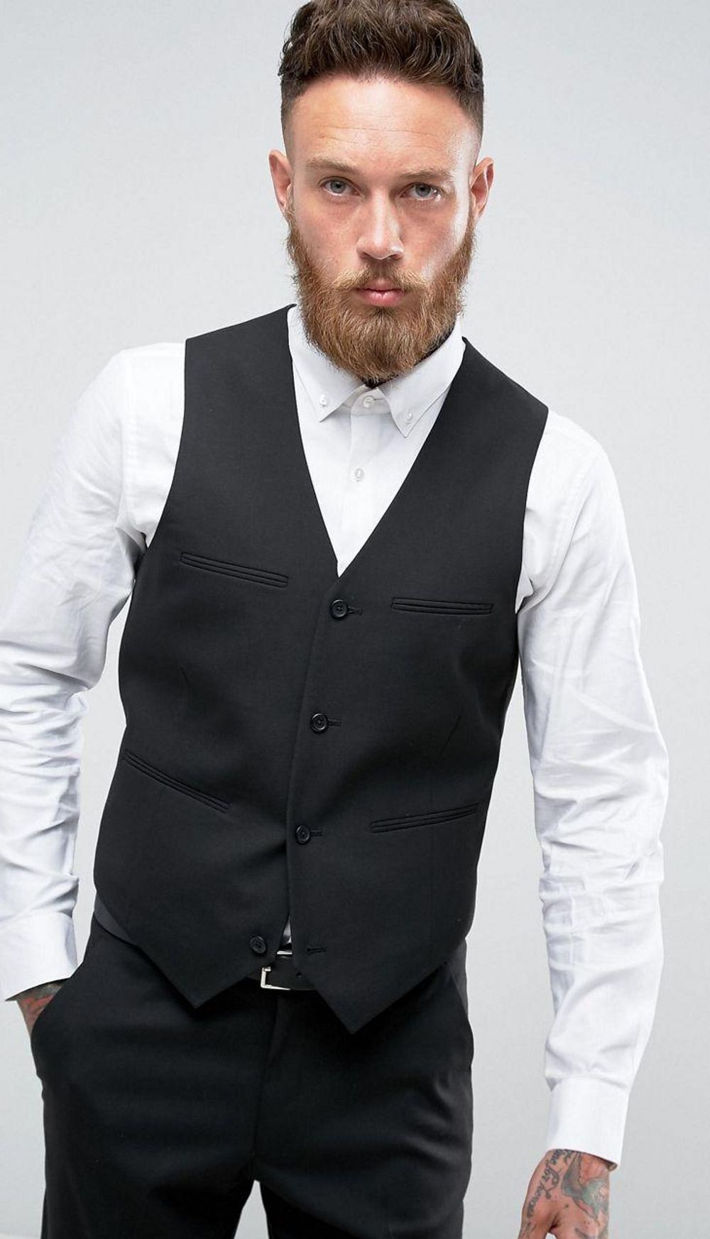 casual black vest