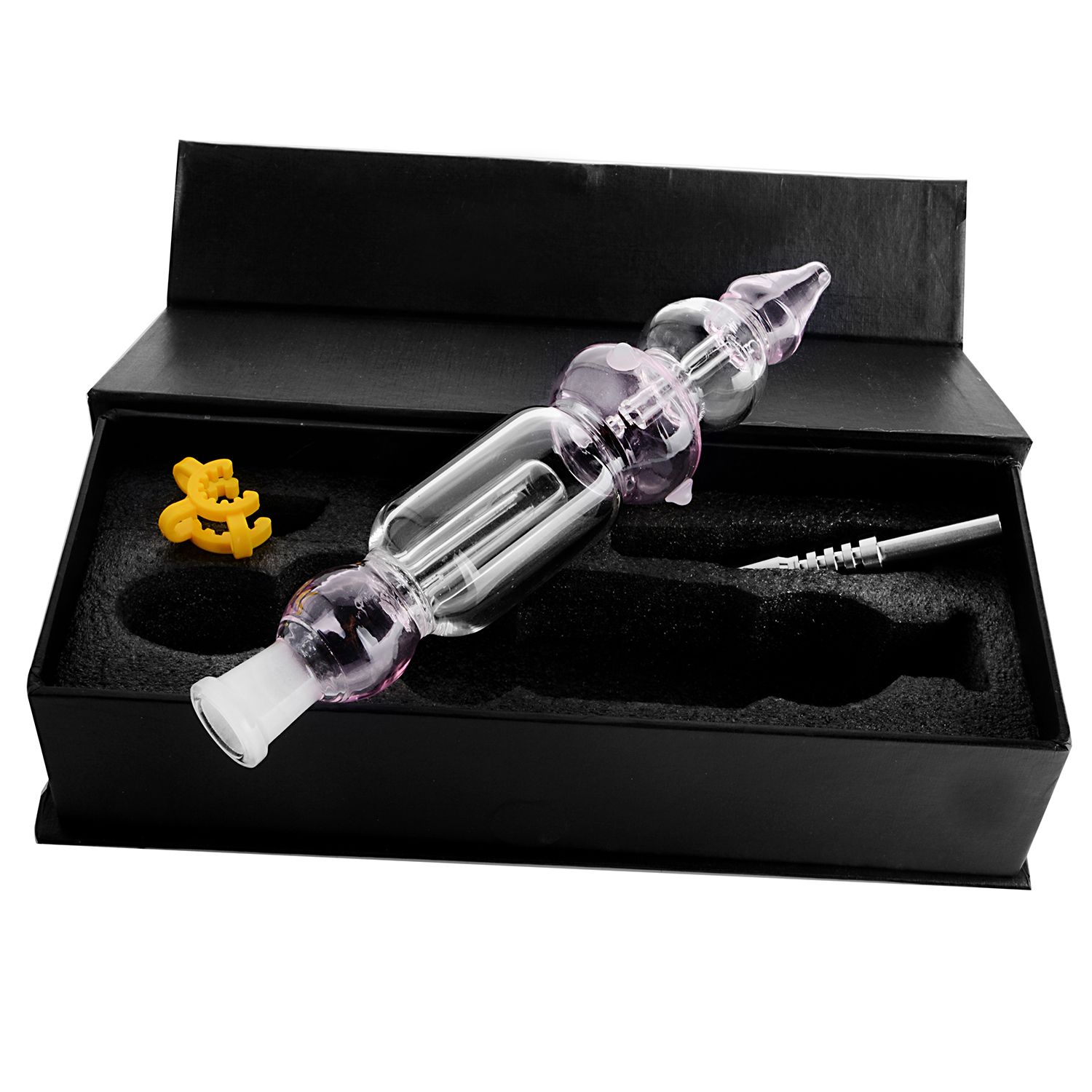 2021 Straw Set Kit For Dabs Glass Titanium Tip Nail Pink Black Blue