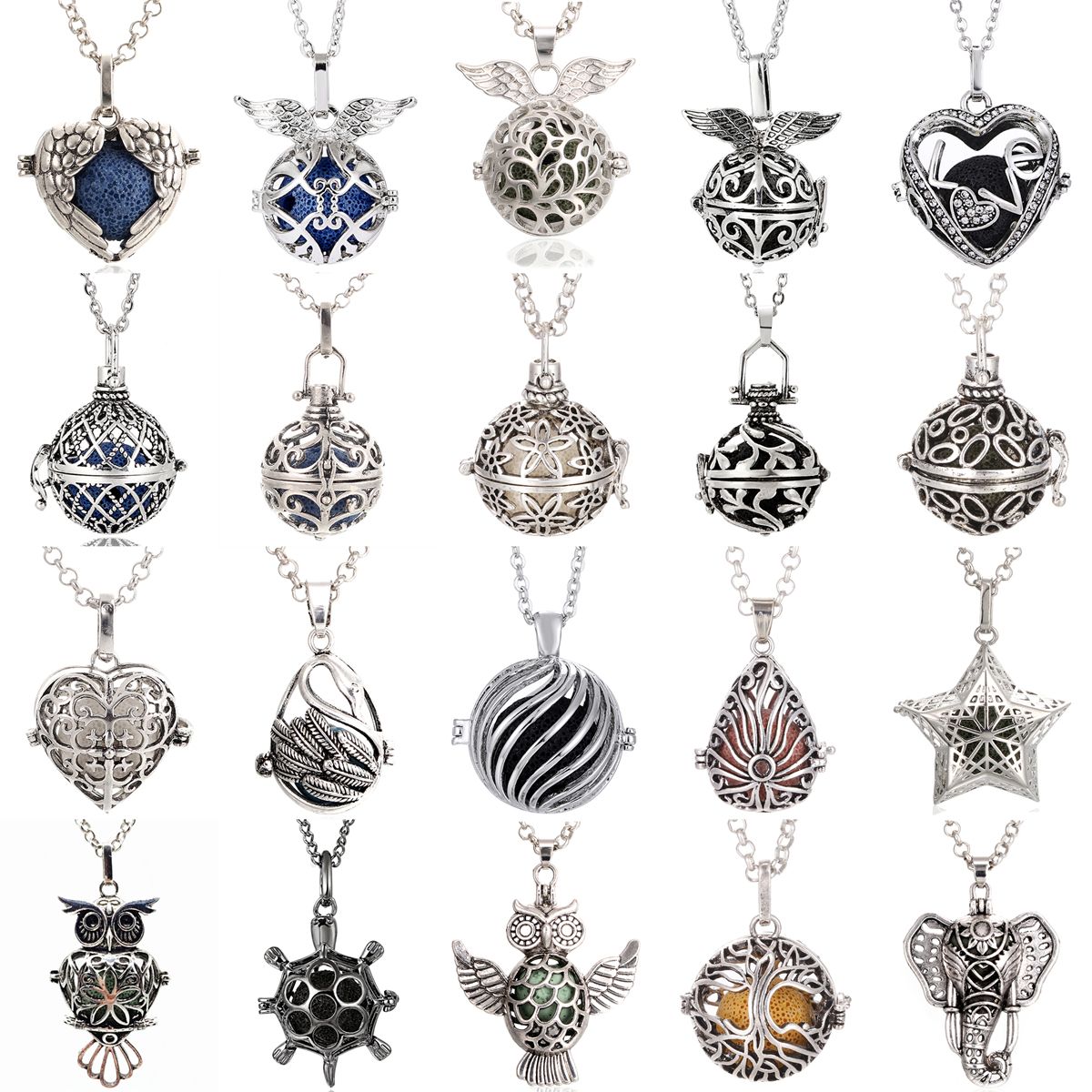 Crystals Aroma Therapy Natural Lava Rock Lava Stone Diffuser Lava Essential Oil Necklaces Pendant Rocks Valentines Day Fragrance Necklaces Jewelry Valresa Com
