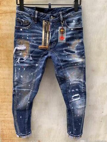 New Style Brand D2 Men Jeans Denim Jean Embroidery Tiger Pants Holes D2  Jeans Zipper Men Pants Trousers Skinny\u0026#13;Dsquared2 Jeans Men 716f# From  Lemonone, $42.78 | DHgate.Com